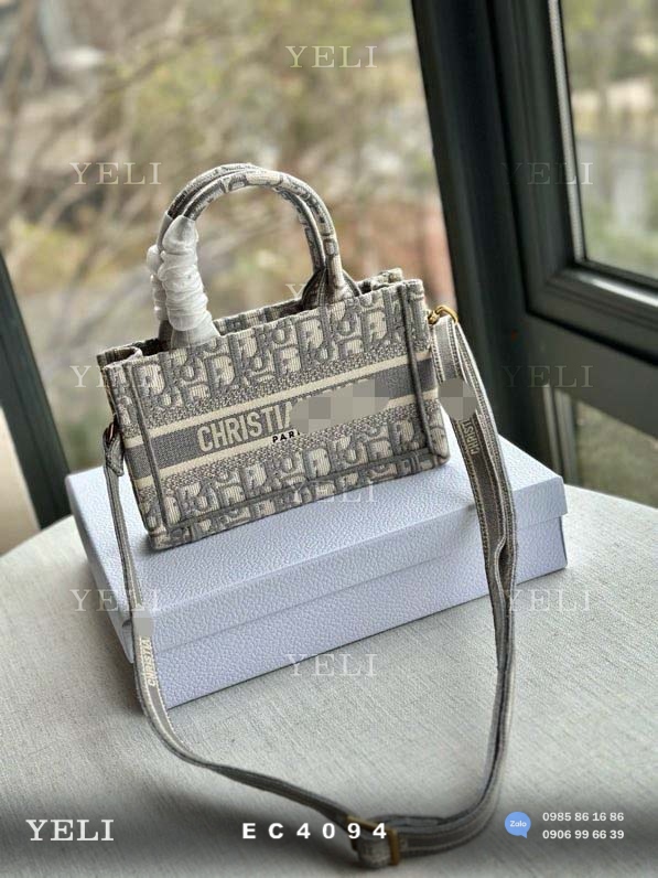 [ORDER] Túi CD Book Tote họa tiết oblique mới, size mini.