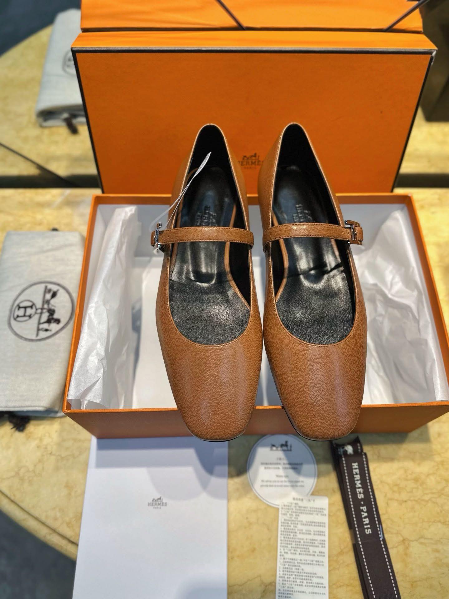 [ORDER] H Jane ballet flat, màu nâu.